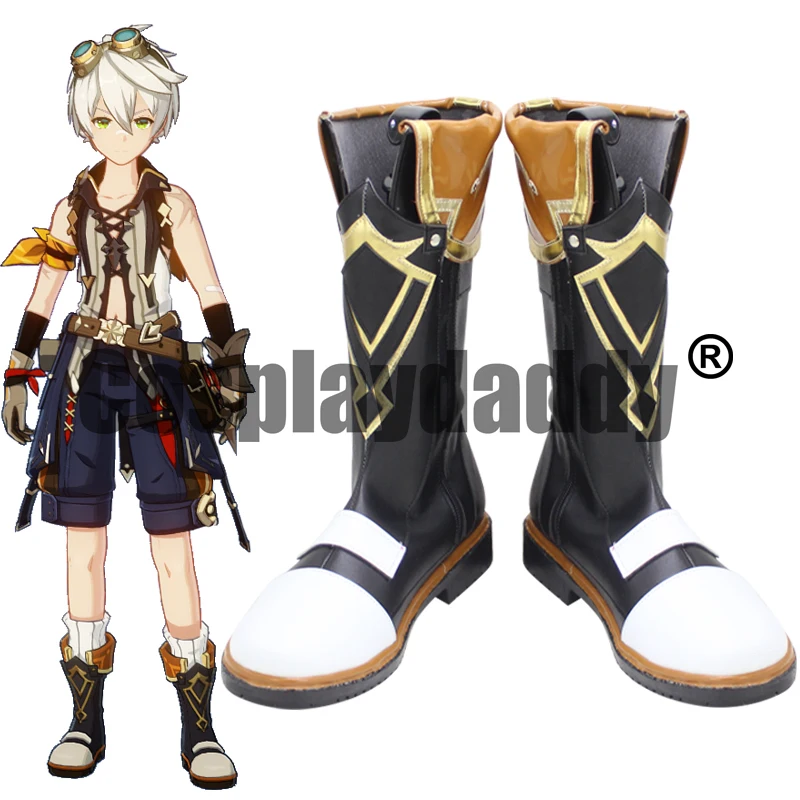 

Genshin Impact Mondstadt Adventurers' Guild Benny's Adventure Team Trial by Fire Bennett Bannite Cosplay Shoes Boots X002