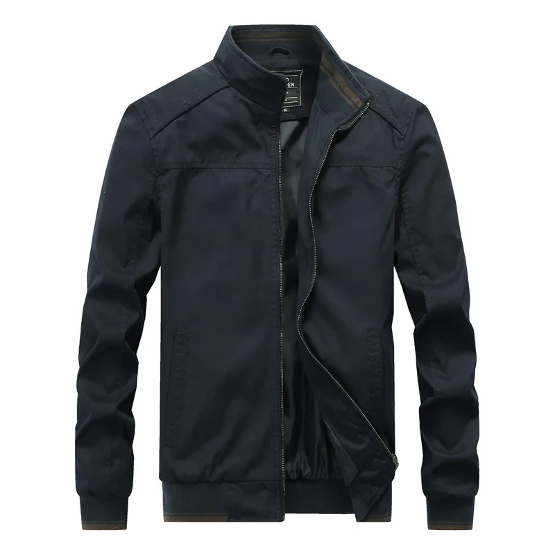 Fgkks модные брендовые мужские куртки осень зима сплошной цвет стоячий воротник Мужская куртка Мужская Удобная Повседневная куртка пальто - Цвет: Black