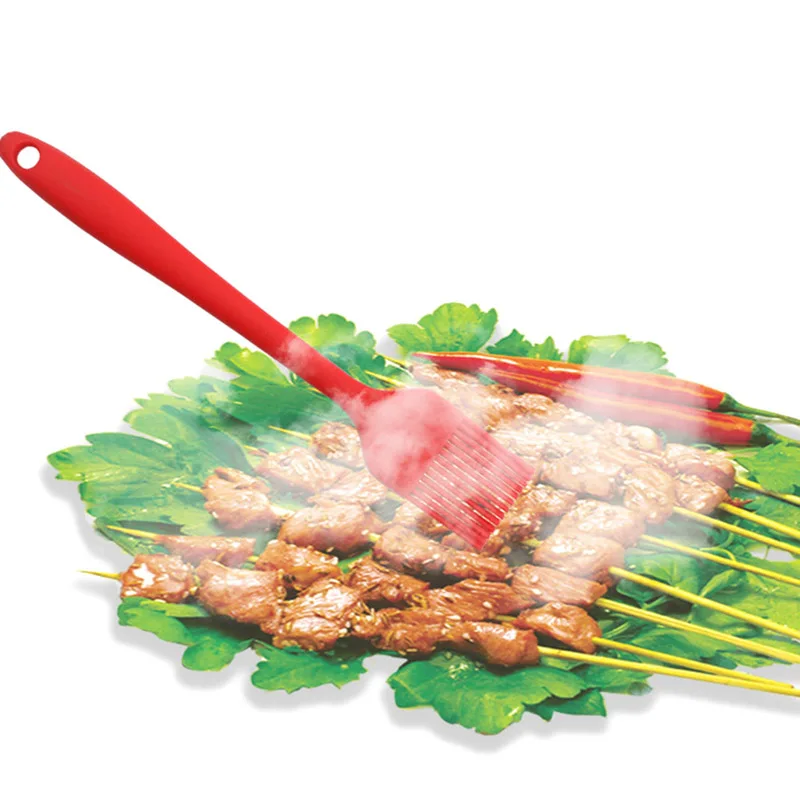 6 шт. набор силиконовых кухонных принадлежностей с деревянной ручкой лопаточка