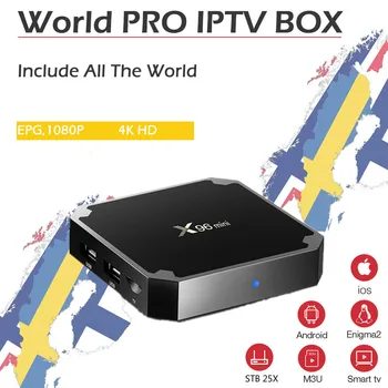 

X96 Mini Android 9.0 TV Box Nordic Israel Nertherlands Swedish World Pro IPTV Smart IP TV 1G/8G 2G/16G Box no channels included
