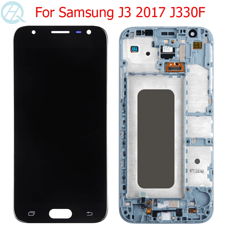 Оригинальный AMOLED LCD для Samsung Galaxy J3 2017 дисплей с рамкой 5 0 &quotSM J330F J330FN сенсорный экран стекло в сборе|Экраны