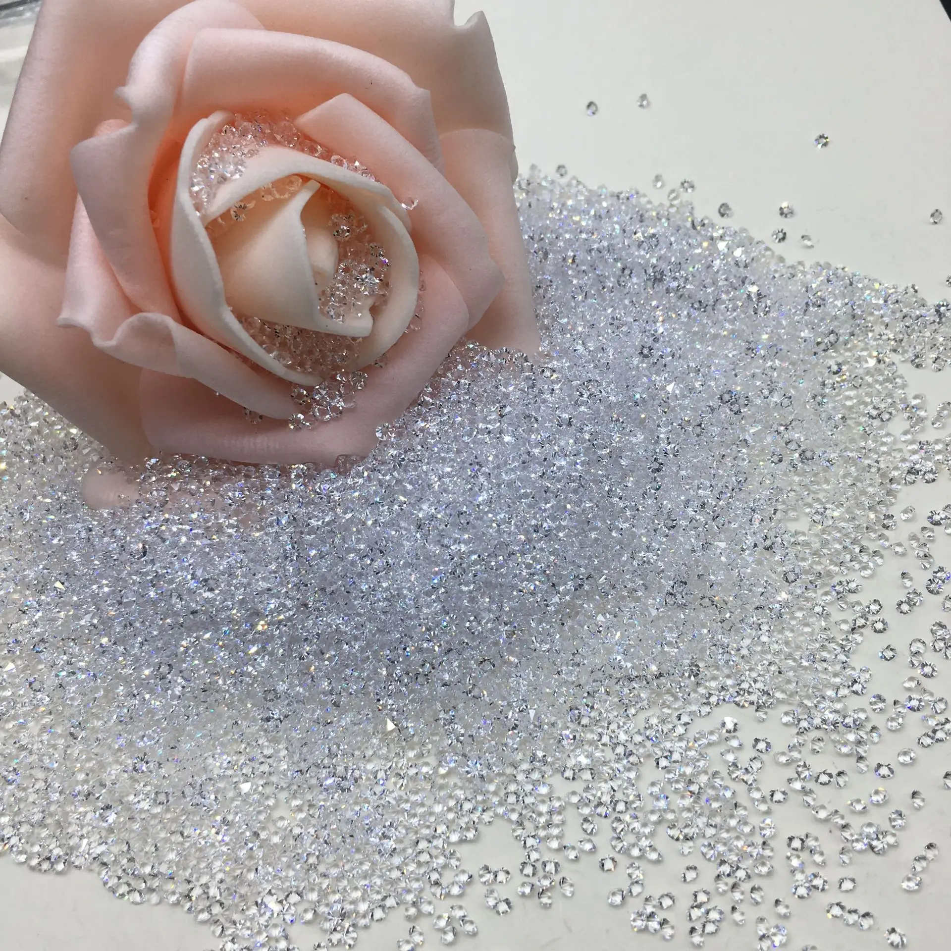1 Pack 1440PCS Clear V-Bottom Sharp Glitter Rhinestone Nail Gems Acrylic Crystal Stone Non Hot Fix Nail Art Decoration 6