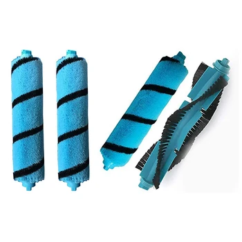 

2Pcs Drum Robot er Accessories for Conga 3490 4090 5090 & 2x Cleaning Brush Roller Vacuum Cleaner Roller Brush
