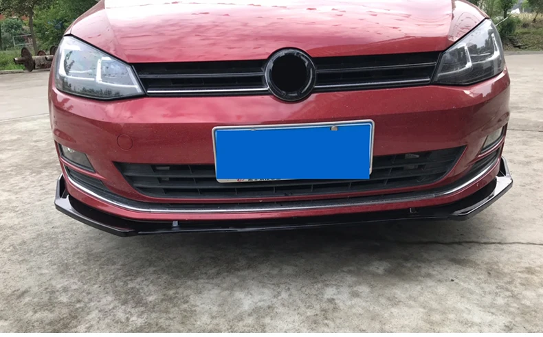 Для VOLKSWAGEN 2013- Golf 7 MK7 передний бампер для губ Нижняя решетка защитная пластина спойлер обвес набор крышка декоративная полоска