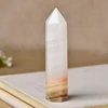 1pc Natural Crystal Point Afghan White Jade Healing Obelisk Quartz Wand Ornament for Home Decor Reiki Energy Stone Pyramid gift 2