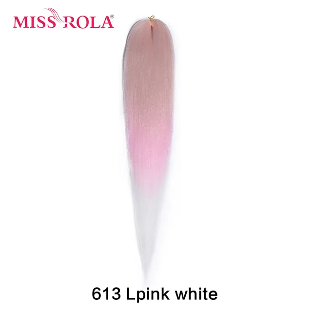 Miss Rola 22 Inch 60G Kanekalon Hair Synthetic Jumbo Braid Yaki Straight Hair Extension Pink Blonde Twist Braid Bulk Wholesale P16/613