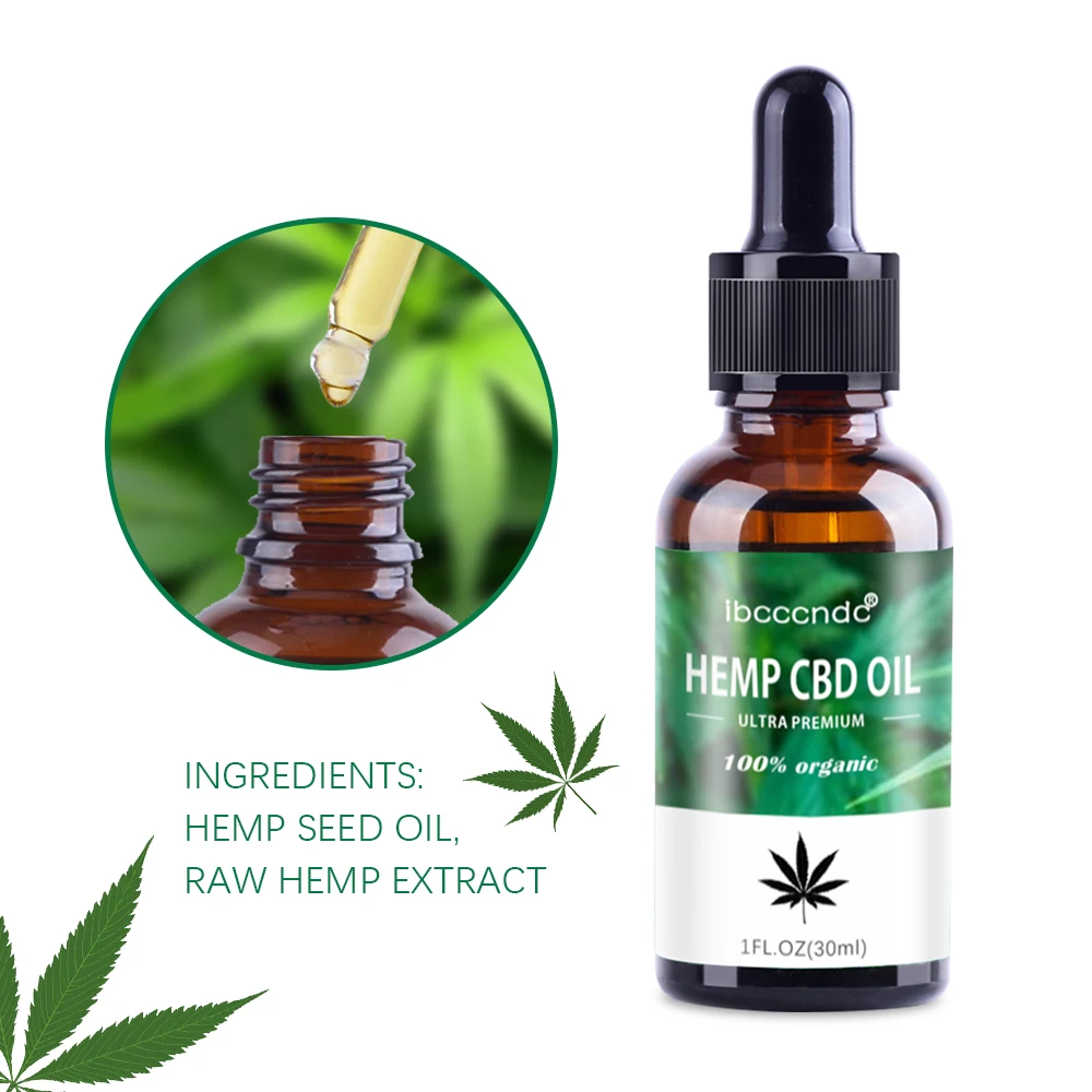 

15 / 30ml 100% Organic Hemp CBD Oil Drops Seed Essential Oil Massage Essence Skin Care Helps Sleep Natural Body Relieve Stress