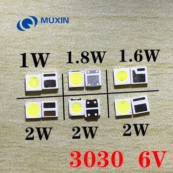 

50pcs 3030 Backlight High Power LED DOUBLE CHIPS 1w 1.5W 2w 3V-3.6V 6v lextar JUFEI AOT Cool white PT30A66 TV