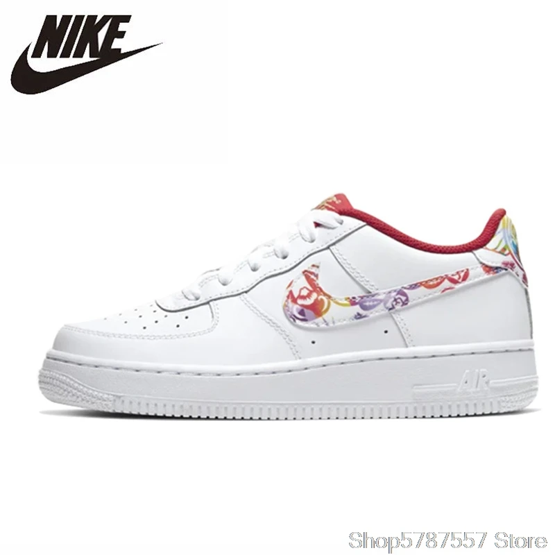 Nike Air Force 1 GS низкая женская обувь для скейтбординга оригинальные удобные