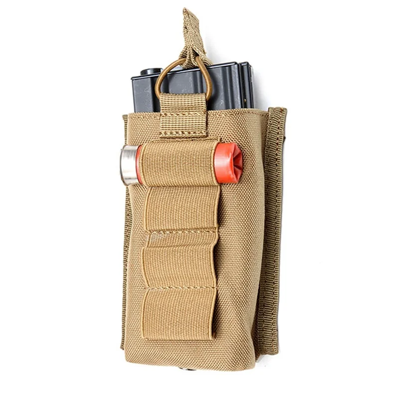 Airsoft M4 M16 тактический Molle подсумок для одного магазина 12GA 12 калибра патронташ