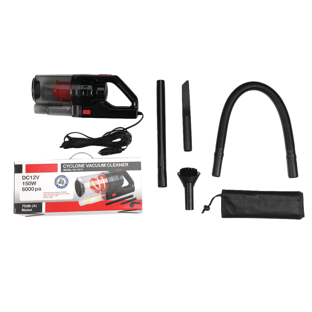 DC 12V автомобильный пылесос высокой мощности 150W 6000PA влажный/сухой портативный автоматический пылесос