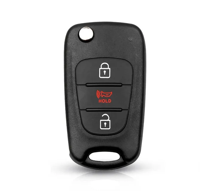 3 кнопки откидной складной пульт дистанционного ключа автомобиля Оболочка Чехол для Kia Rio 3 Picanto Soul Ceed Cerato Sportage K2 K3 K5 - Цвет: RED HOLD PAD