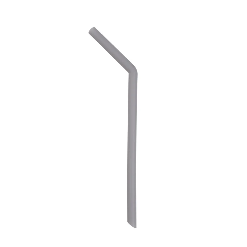 Grey Bent pipe Перерабатываемые складные силиконовые изогнутые соломы мягкие прямые трубки питьевой соломинки бар вечерние принадлежности конфетный цвет эко дружественные соломинки - Цвет: Grey Bent pipe