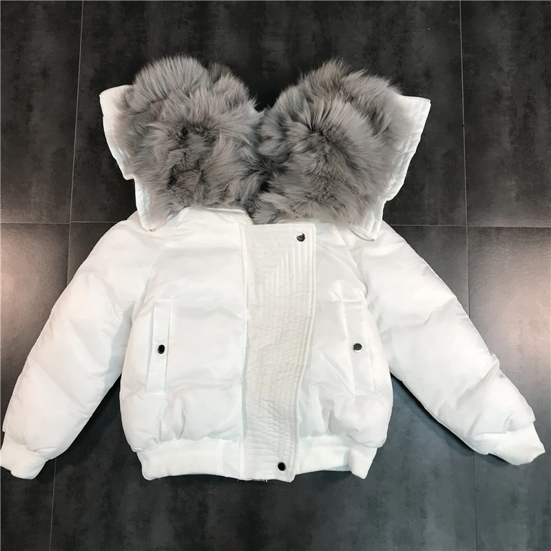 Новинка, зимняя куртка-парка Авиатор с мехом лисы, короткая женская куртка с хлопковой подкладкой на молнии