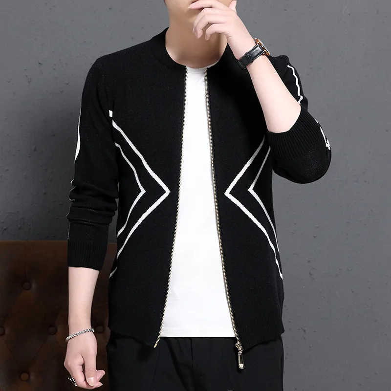 Men Sweaters 2019 Spring and Autumn New Sweaters Trend Casual Knitted Cardigan Men's Sweater Jacket