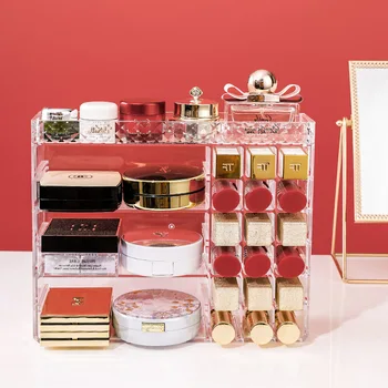 

Acrylic Makeup Organizer Jewelry Storage Box Cosmetics Jewelry Display Plastic Box Transparent Powder Lipstick Storage