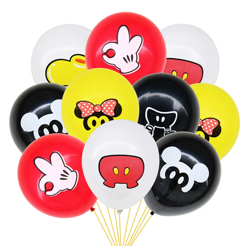 Mickey Mouse Theme Image Party Balloons Decoration Birthday Background Decor Baby Shower Supplies Children Party Supplies