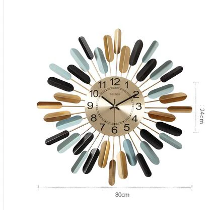 Американские кованые солнцезащитные настенные часы в форме подвески для самодеятельного творчества украшения дома гостиной настенные украшения кафе настенные Стикеры - Цвет: style3--L