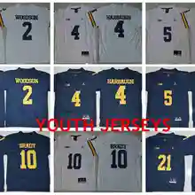 Новейший, Мичиган росомахи Джим Харбо Джабрил Перс десмон Говард том Брэйди Шарль Вудсон для молодежных детей Джерси