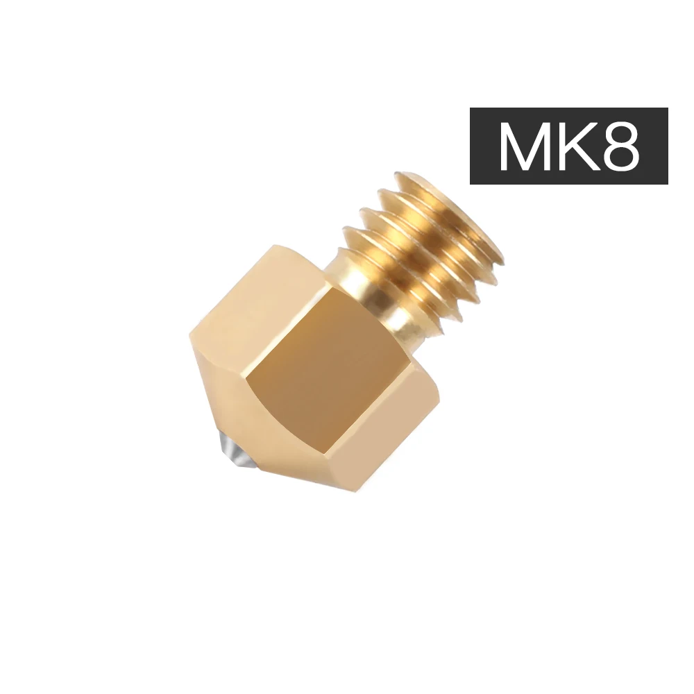 MK8 Sapphire Nozzle 1.75mm Nozzles 0.4mm High Temperature Brass For PETG ABS PET PEEK NYLON PRUSA I3 ENDER-3 CR10 MK8 Hotend