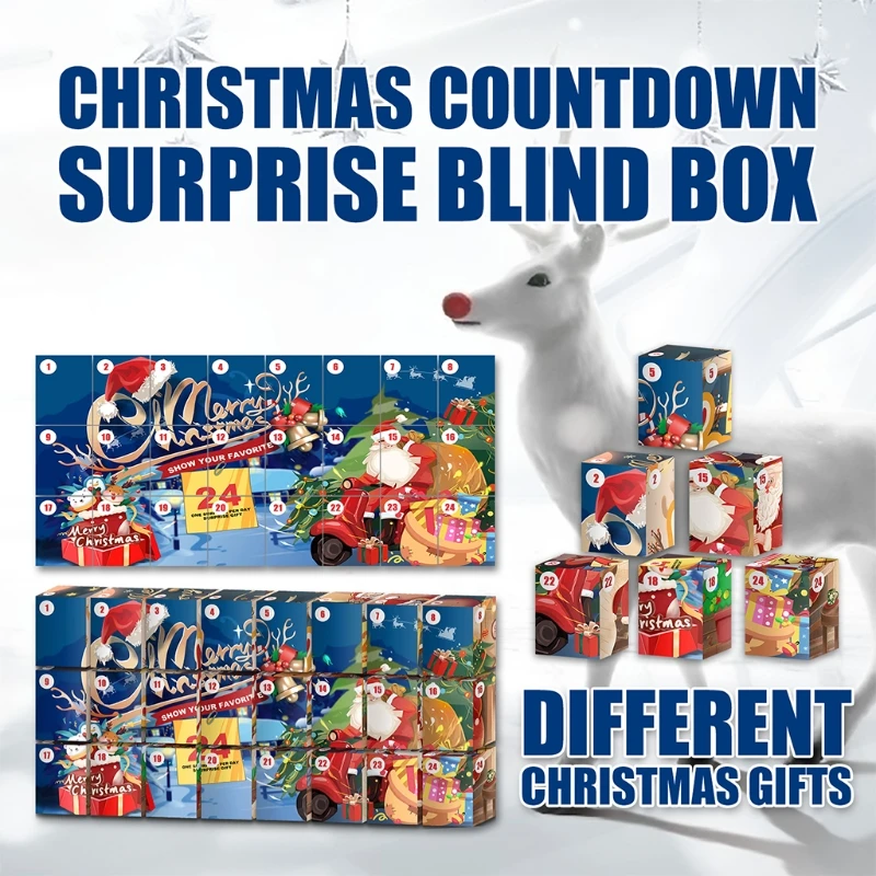 24 Days Countdown Christmas Advent Calendar Count Down Design For