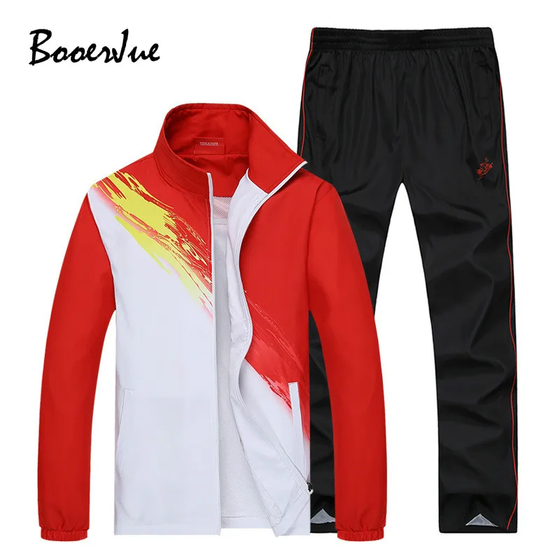

Men's Sets Sportswear Set Training Suit 2 Piece Jacket+Pant Casual Tracksuit Polyester Sweat Suit Jogger Set Tracksuit Women