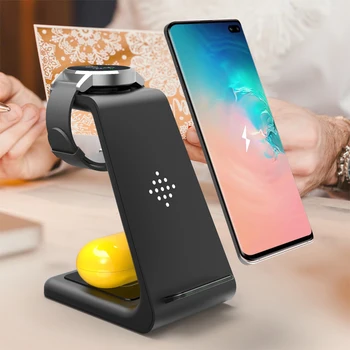 

3 in 1 Wireless Charger Charging for Samsung S8 S9 S10 plus S20 for Samsung Galaxy Watch Active Galaxy Buds Portable Charger