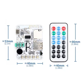 

3.7V Li-Po in Bluetooth Stereo 3.5mm Audio Receiver Module Wireless Hands Free Earphone Speaker FLAC MAV MP3 Decoder Board TF