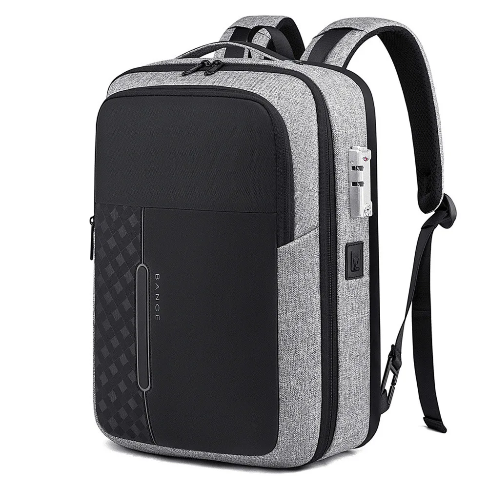 

New Men's Outdoor Reflective Travel Backpack Fashion Business Computer Backpack Waterproof Large Capacity Anti-theft Lock Bag