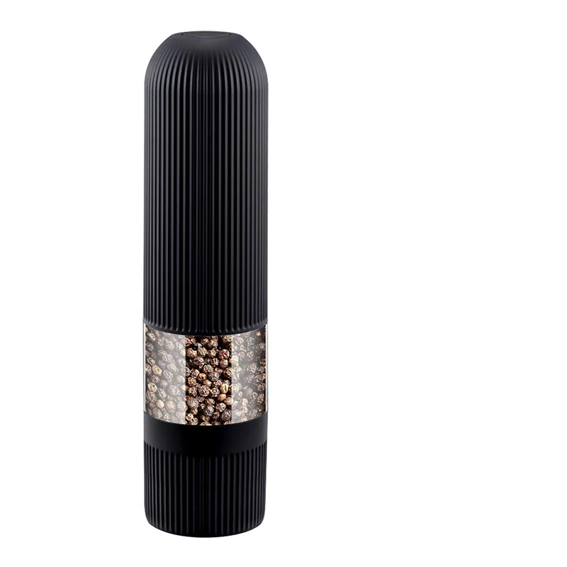 Battery Operated Salt and Pepper Grinder Set Electric Automatic One Handed Salt Pepper Mill with Bright Light - Color: 1 pack