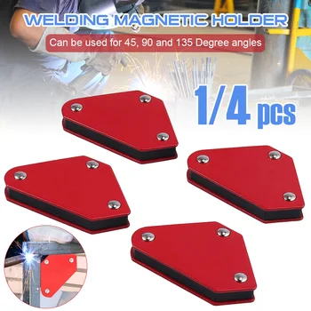 

4pcs/lot 4 Welding Magnet Magnetic Square Holder Arrow Clamp 45° 90° 135° 9LB Magnetic Clamp for Electric Welding Iron Tools