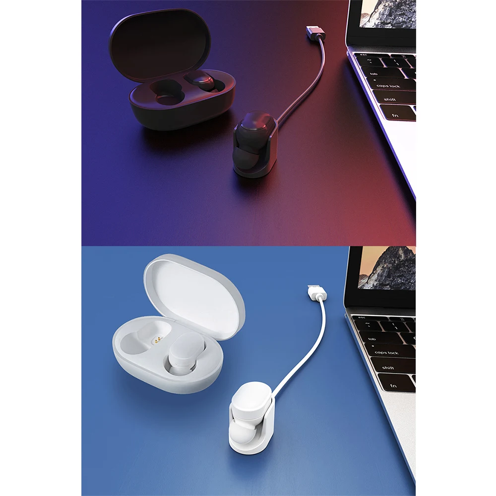 Новая зарядка через usb подставка с зарядным устройством для Xiaomi Airdots Молодежная версия/Redmi Airdots зарядное устройство для наушников зарядный кабель