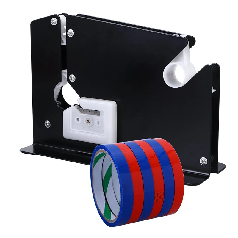 

Desktop Tape Dispenser Bag Neck Sealer with 6x Adhesive Roll Tape
