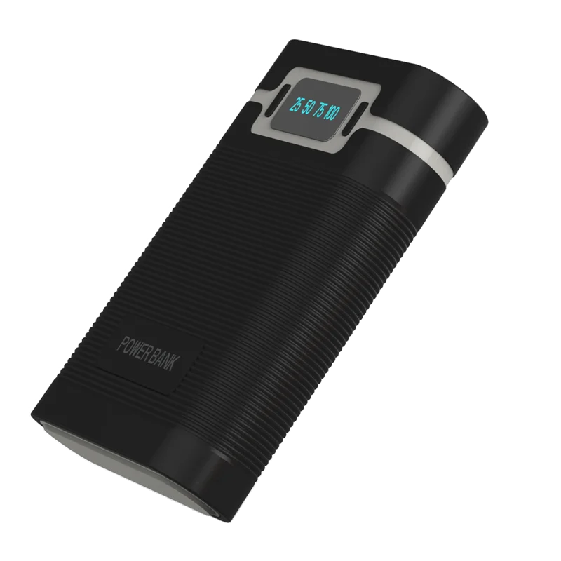 Eastshine 5V 2A двойной USB портативный блок питания 4x18650 DIY Дисплей Коробка для батарейного отсека универсальное телефонное зарядное устройство светодиодный фонарик