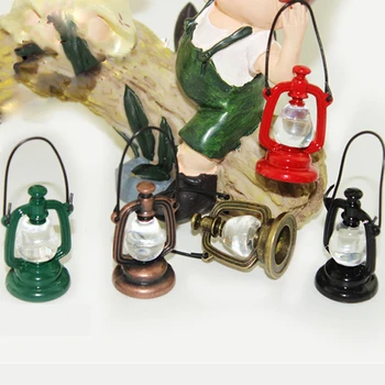 

DIY Dollhouse Miniature 1:12 Mini Oil Lamp Dollhouse Furniture Doll House Living Room Accessories Barn Lantern Toys Casa Boneca