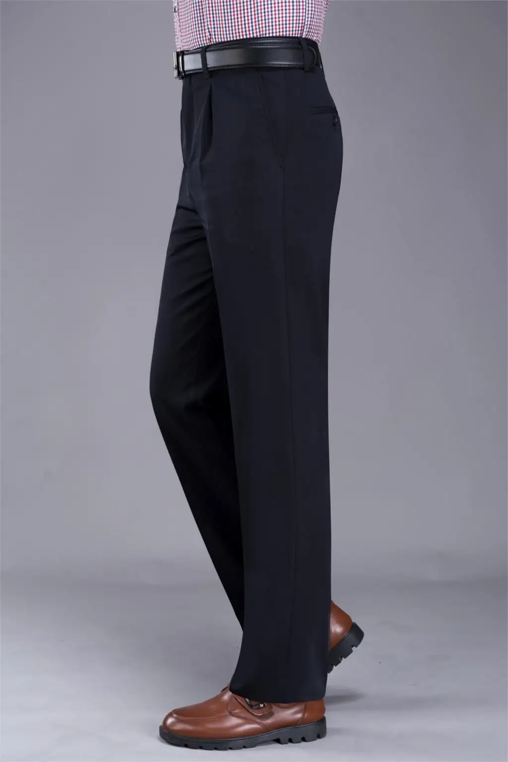 Mu Yuan Yang осенне-зимние шерстяные и шелковые мужские брюки, тонкие плиссированные модные толстые брюки, мужские классические брюки 44