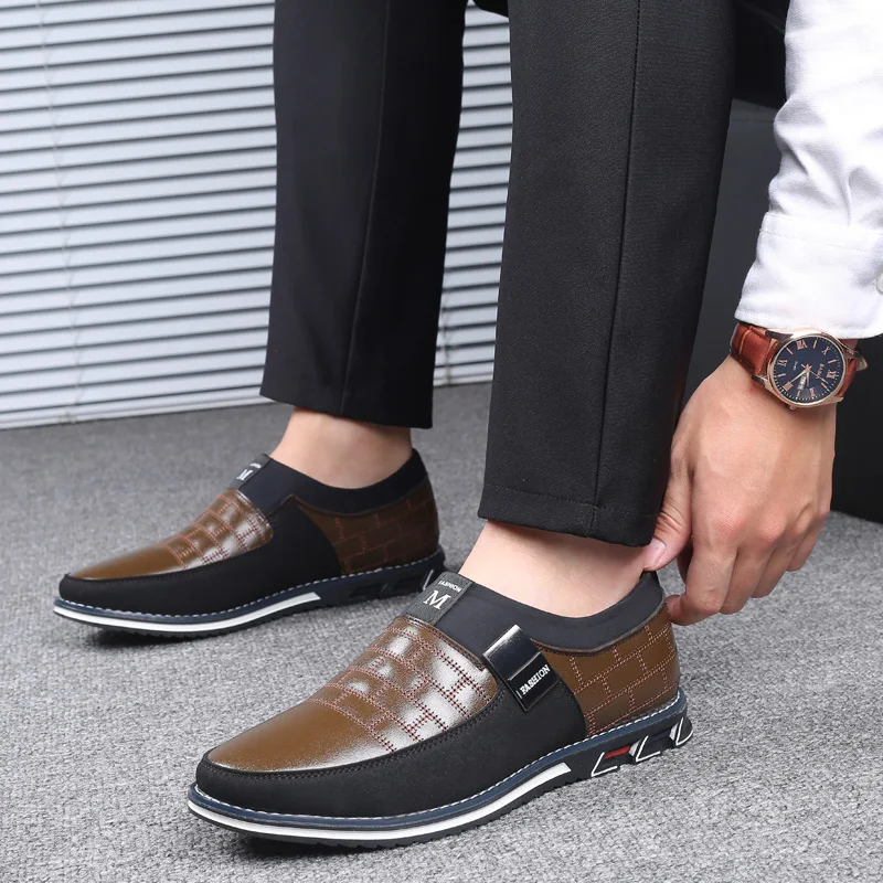 2020 New Leather Shoes Men's Casual Shoes Men's Breathable Non slip Sports Shoes Men's Shoes Leather Men's ShoesZH100503