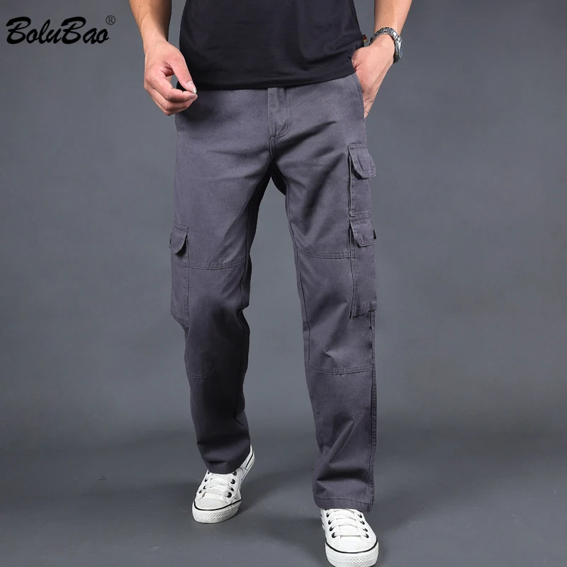 BOLUBAO мужские модные штаны осень Для мужчин в стиле «хип-хоп» Повседневное грузовые уличная штаны Для мужчин, высокое качество, хлопковая брюки-карго