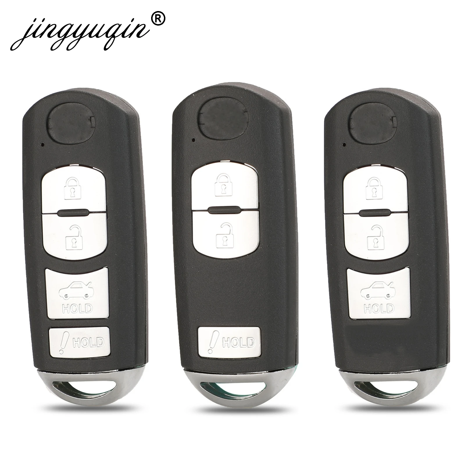 Jingyuqin-10pcs-per-Mazda-3-6-CX-3-CX-5-di-Ricambio-3-2-1-4.jpg Keyforkess 10pcs per Mazda 3 6 CX-3 CX-5 di Ricambio 3/ 2 1/ 4 Pulsante Smart Remote auto Chiave Borsette Caso Fob Red Tenere MAZ24R Lama - Jingyuqin 10pcs per Mazda 3 6 CX 3 CX 5 di Ricambio 3 2 1 4