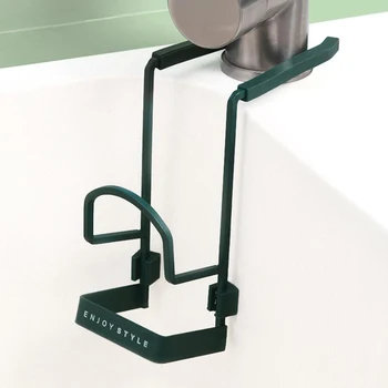 

Practical Shower Faucet Rack Sink Sponge Rack Small Liquid Dish Drainage Kitchen Bathroom Metal Storage Box