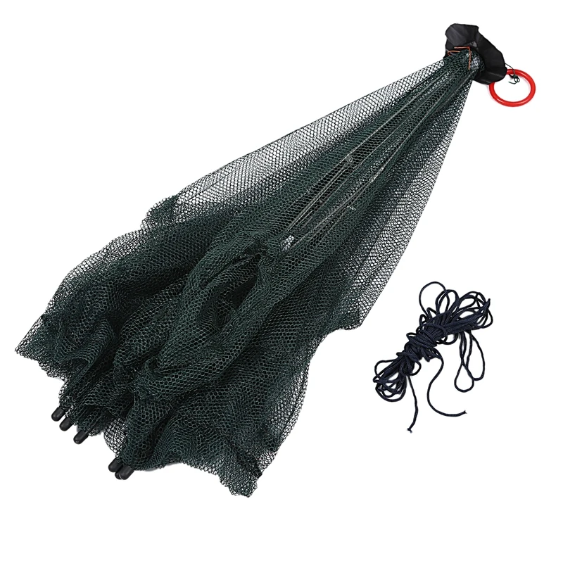 Portable Foldable Automatic Fishing Net Landing Net Trap Cast Dip Cage Fish Shrimp Trap Fish Net Minnow Crayfish Crab Baits Cast