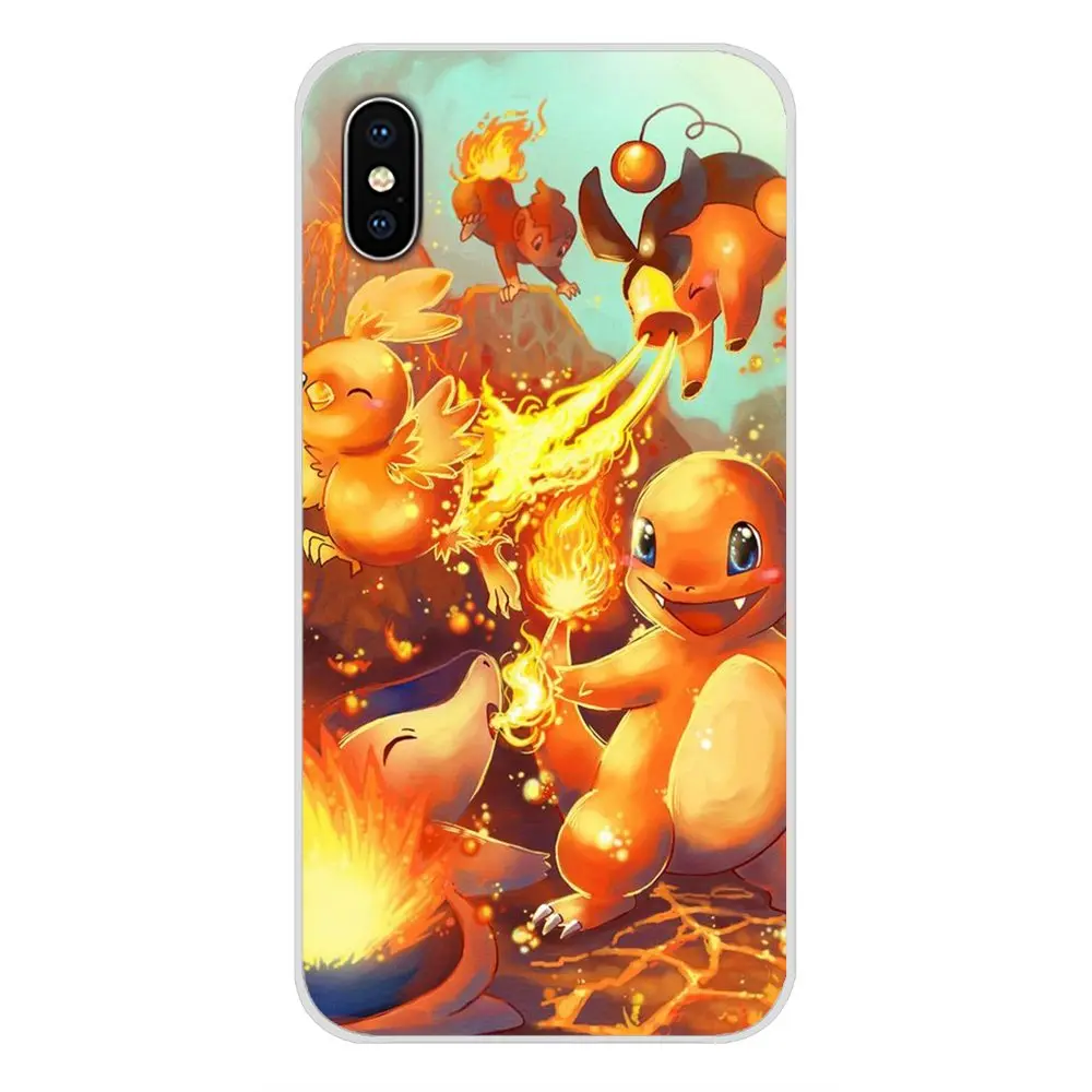 Pokemons Bulbasaur fire type стартеры для Xiaomi Redmi 4A S2 Note 3 3S 4 4X5 Plus 6 7 6A Pro Pocophone F1 силиконовые чехлы