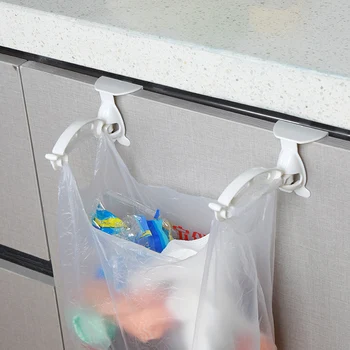 

Japan High Quality Foldable Creative Hanging Trash Rubbish Bag Holder Garbage Rack Cupboard Cabinet Storage Hanger for Kitchen
