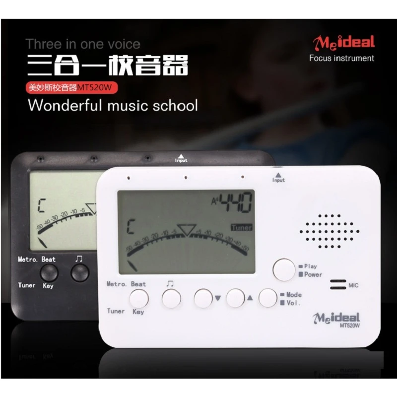 Meideal instrumento de viento MT520W 3 en 1, sintonizador eléctrico, metrónomo, saxofón, flauta, trompeta, sintonizador, metrónomo, generador tono|Partes y de - AliExpress
