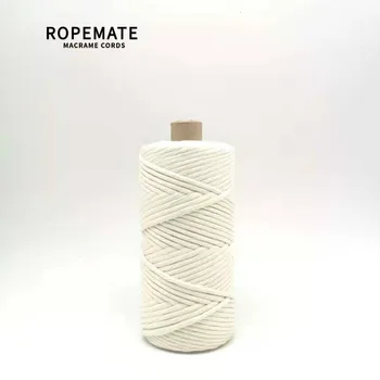 

ROPEMATE PREMIUM SOFT COTTON CORD 3MM 100M - 1 SINGLE STRAND - NATURAL COLOR for craft DIY home decor