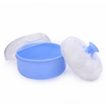 

Color Random Cosmetic Case Baby Soft Face Body Powder Puff Sponge Box Cute Container For Kids Trousse De Toilette