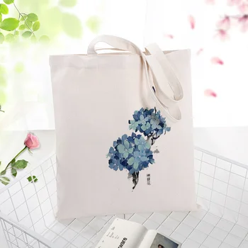 

blue series Handbag Tote Bag Canvas Shopping Bag Custom Print Logo Text DIY Daily Use Eco Ecologicas Reusable Recycle