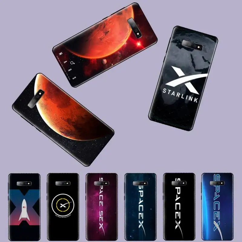 Spacex X логотип rocket Planet мягкий силиконовый черный чехол для телефона Samsung S6 S7 edge S8 S9