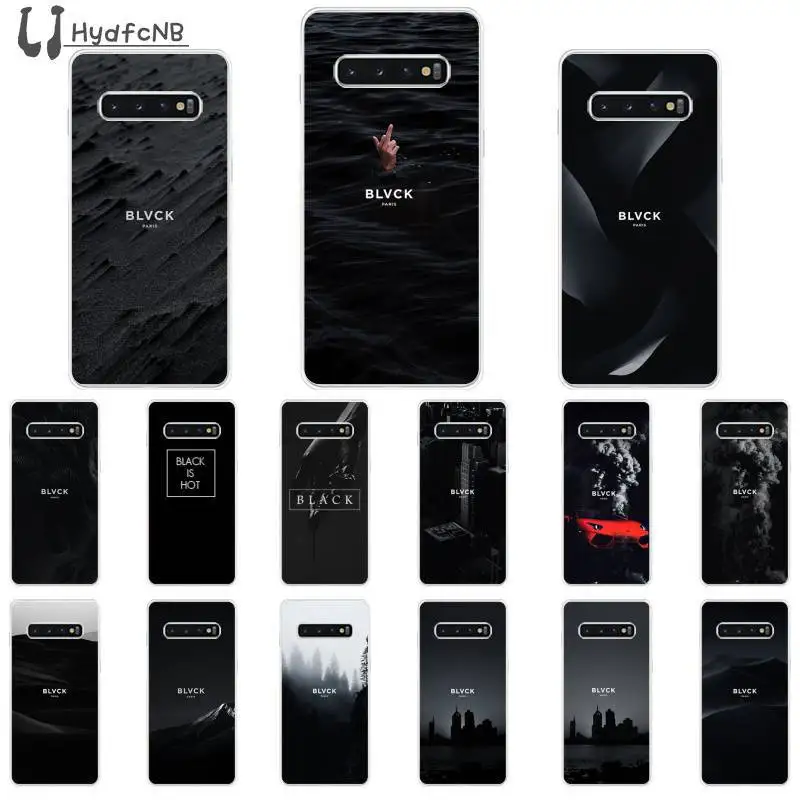 Finger BLVCK и белый пейзаж силиконовый чехол для телефона samsung S10 E S9 plus S6 edge S7edge S8plus S5 |