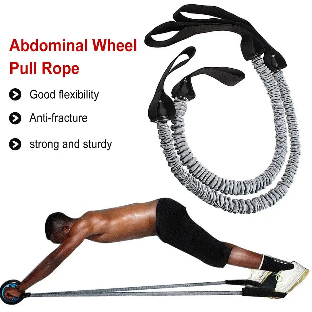 

2pcs Ab Roller Pull Ropes For Waist Belly Fitness Build Abdominal wheel Slim Equipment Outdoor Fitness Resistance Bands Training